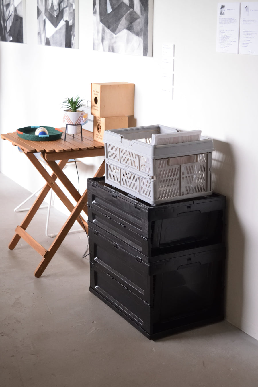 フォールディング コンテナ L ブラック