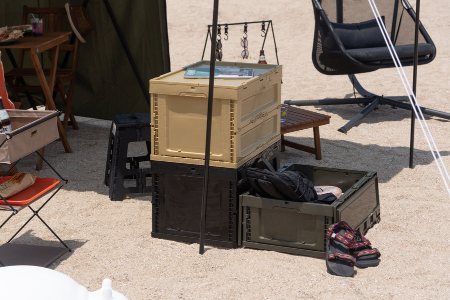 フォールディング コンテナ L ベージュ