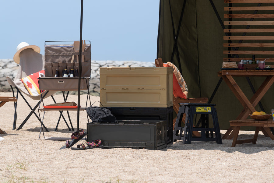 フォールディング コンテナ L ベージュ