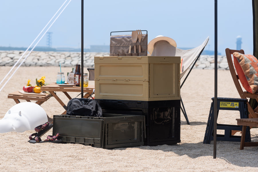 フォールディング コンテナ L ベージュ