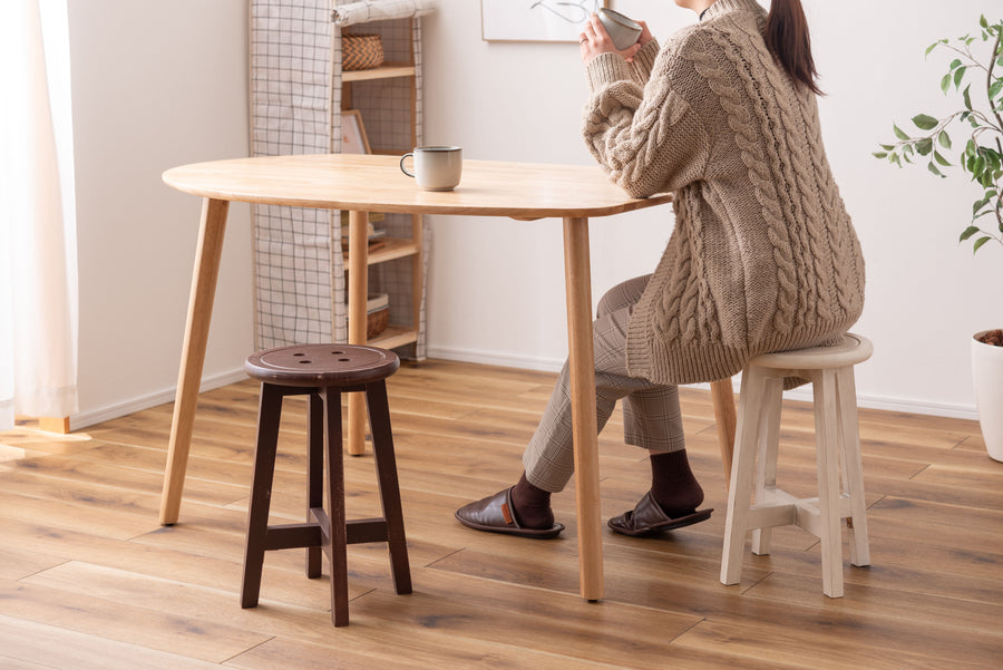 Bottone Stool Brown