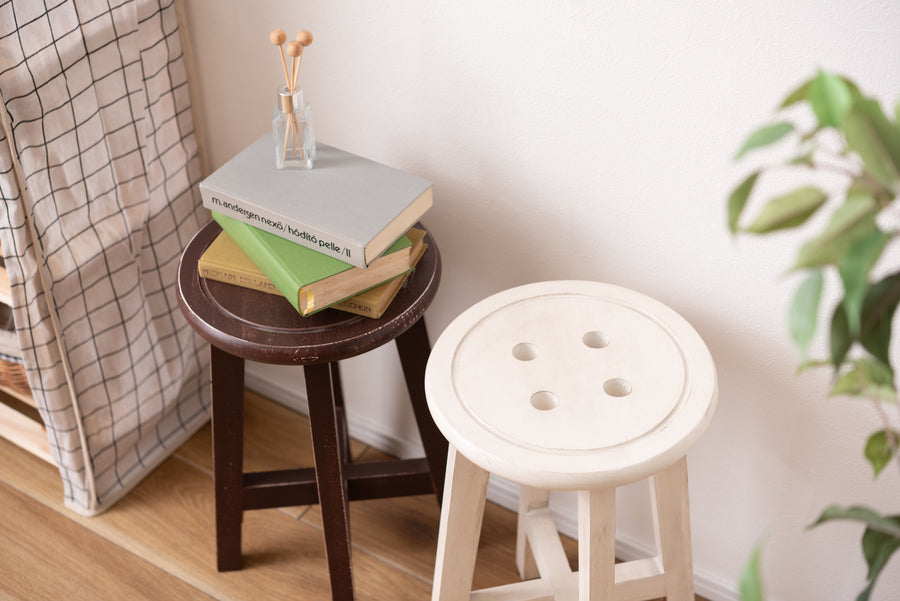 Bottone Stool Ivory