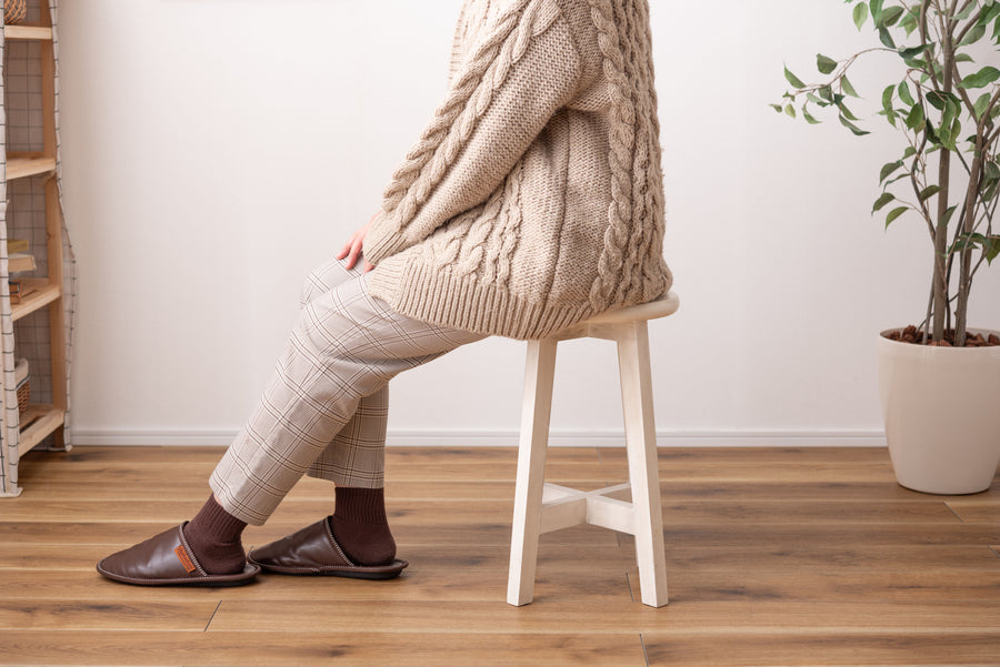 Bottone Stool Ivory