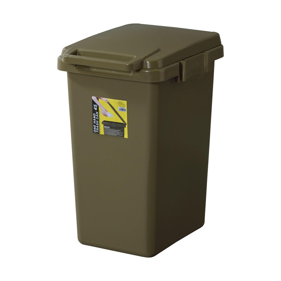 One-Hand Trash Can 45L Green