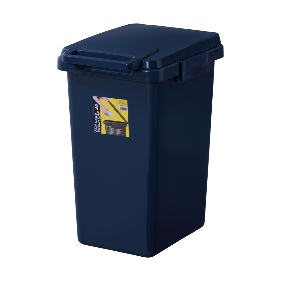 One-Hand Trash Can 45L Navy