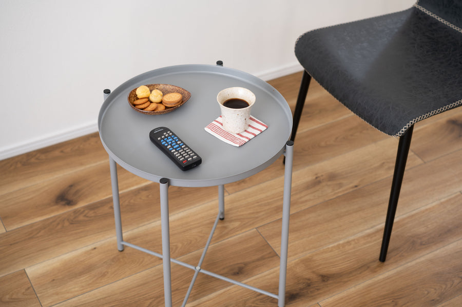 トレーサイドテーブル グレー