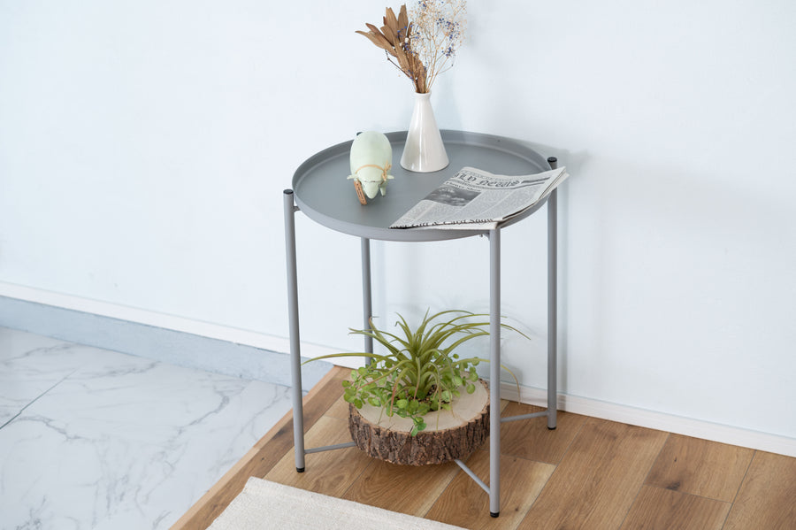 トレーサイドテーブル グレー