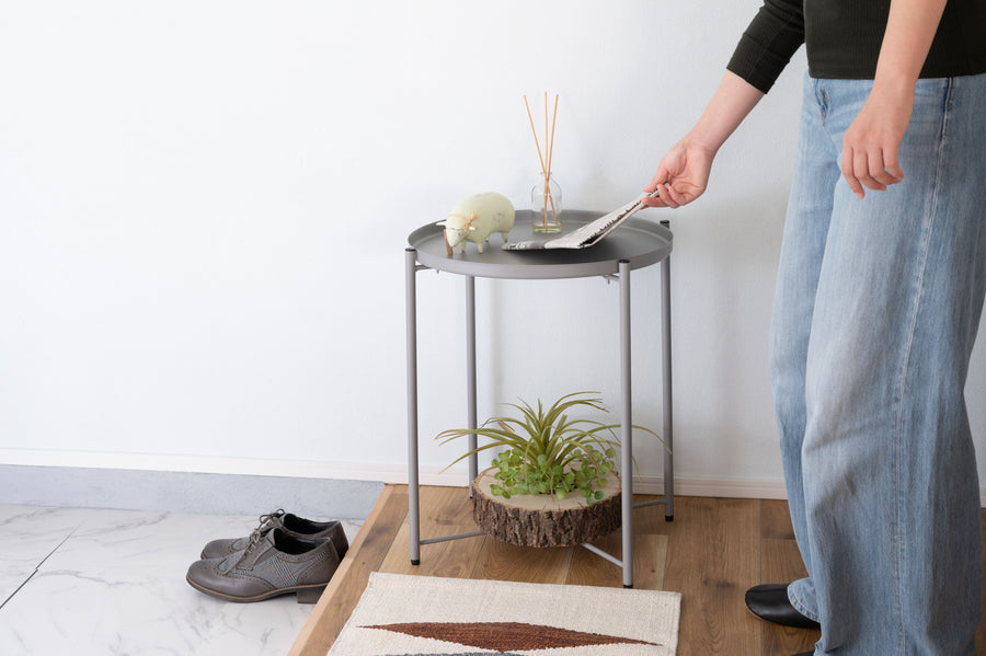 トレーサイドテーブル グレー