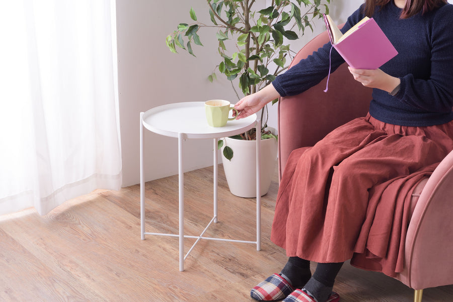 トレーサイドテーブル ホワイト