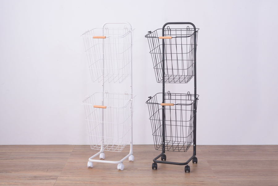 バスケットワゴン ブラック