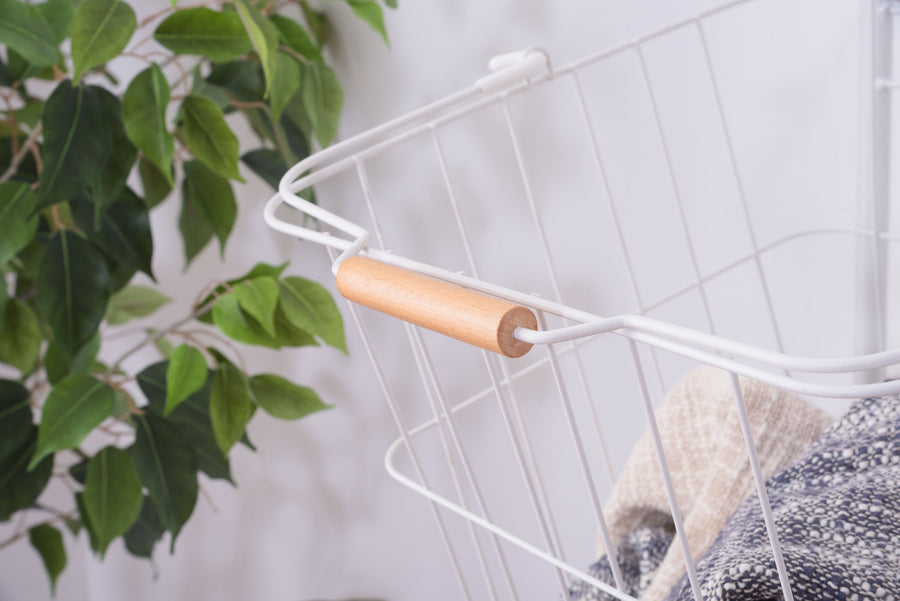 バスケットワゴン ホワイト