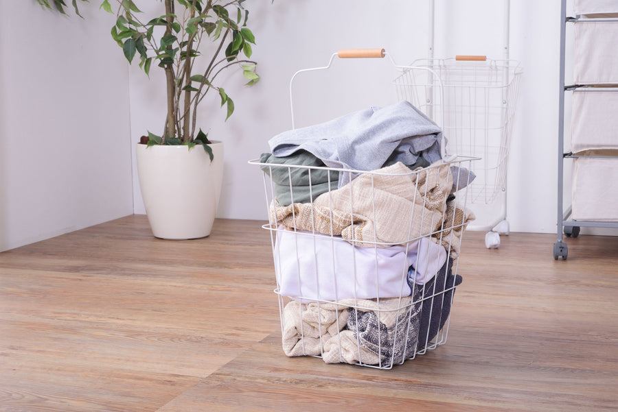 バスケットワゴン ホワイト