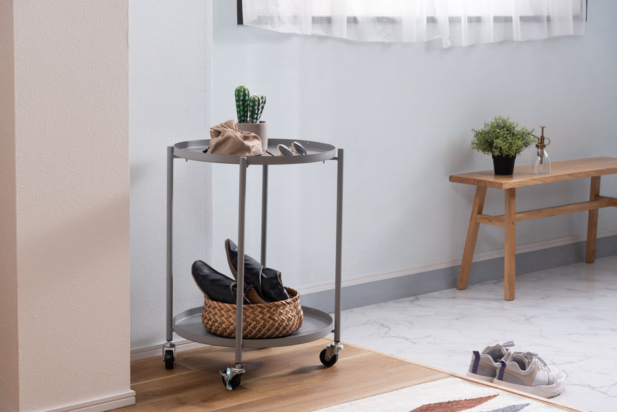 Gray side table