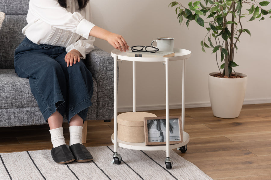 Side table, white