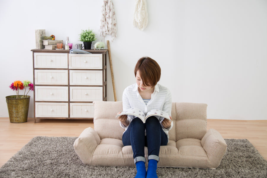 マイナ 折りたたみカウチソファ ベージュ