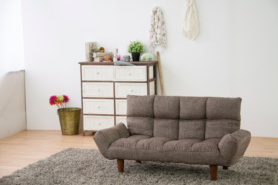 マイナ 折りたたみカウチソファ ブラウン