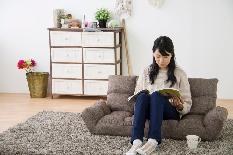 マイナ 折りたたみカウチソファ ブラウン