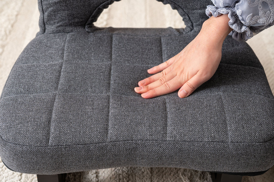 背もたれ付正座椅子 グレー