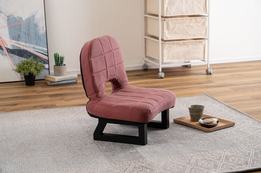 背もたれ付正座椅子 レッド