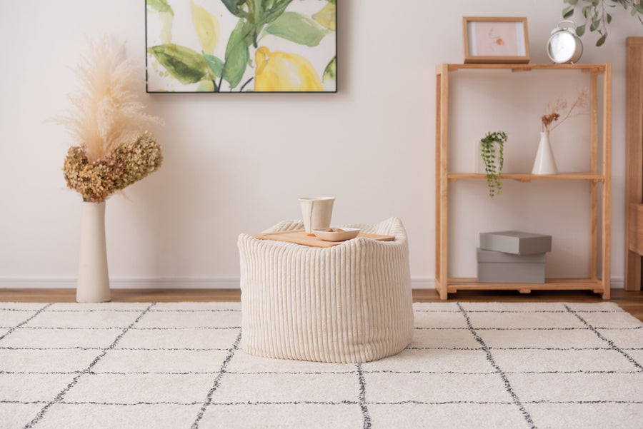 ミニビーズクッション ホワイト