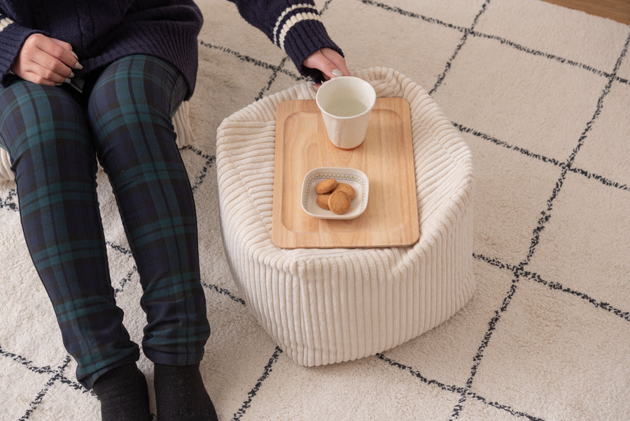 ミニビーズクッション ホワイト