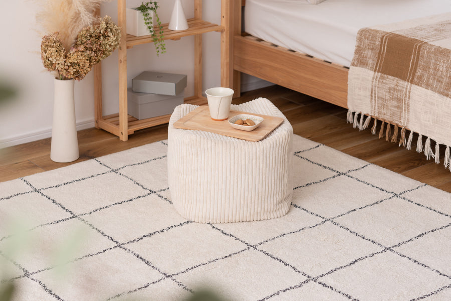 ミニビーズクッション ホワイト