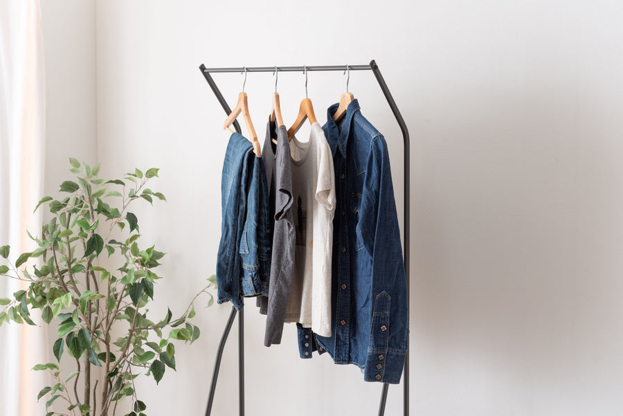 Folding hanger rack, dark grey