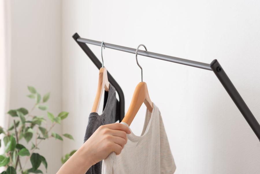 Folding hanger rack, dark grey