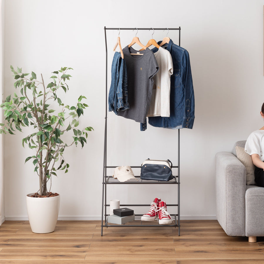 Folding hanger rack, dark grey