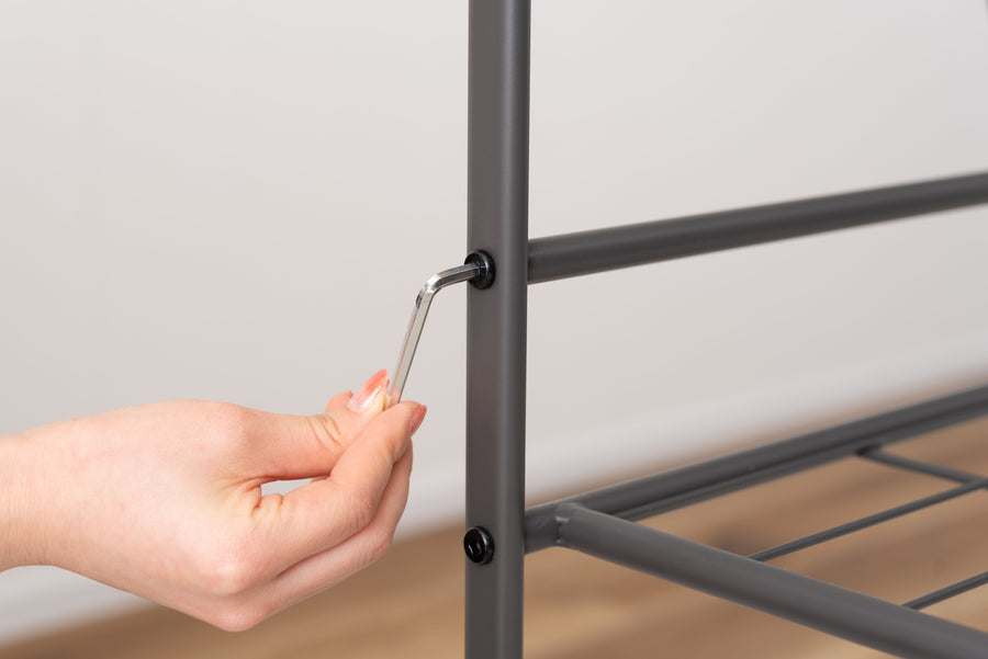 Folding hanger rack, dark grey