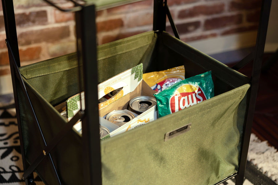 Folding Table Wagon Green