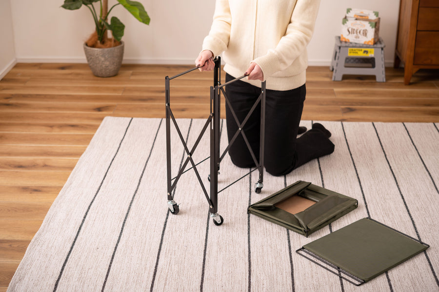 Folding Table Wagon Green