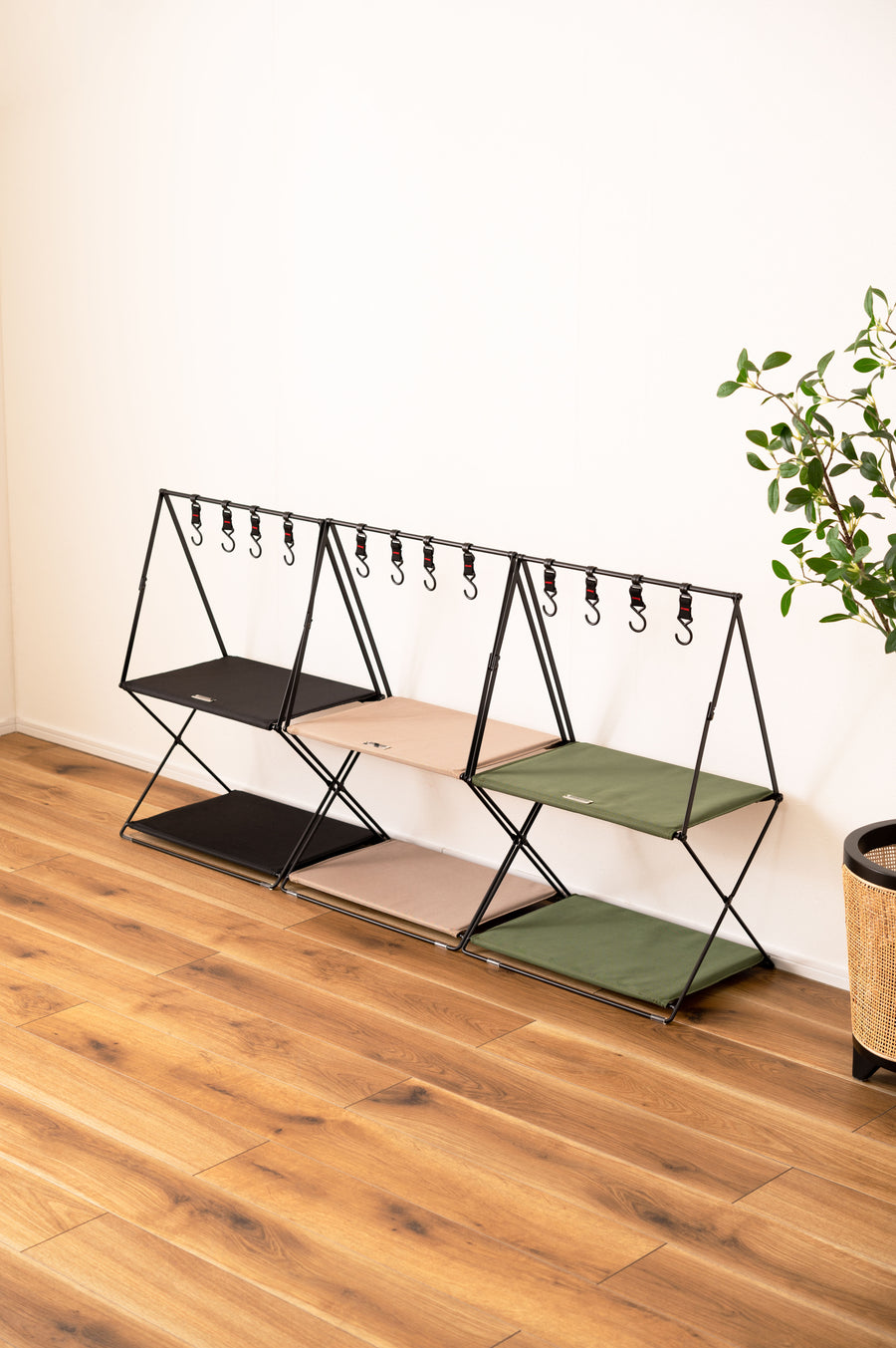 Folding Hanging Rack, Beige