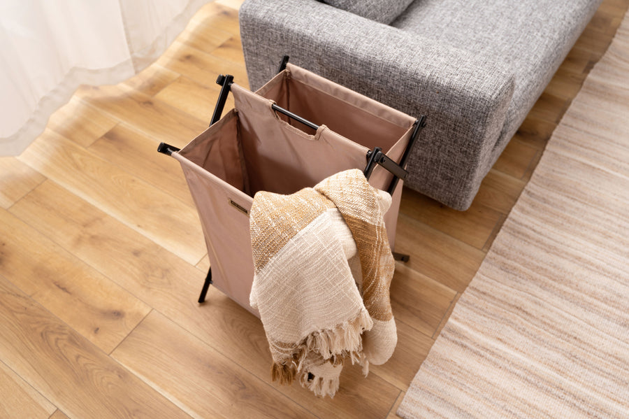 Folding Basket L Beige