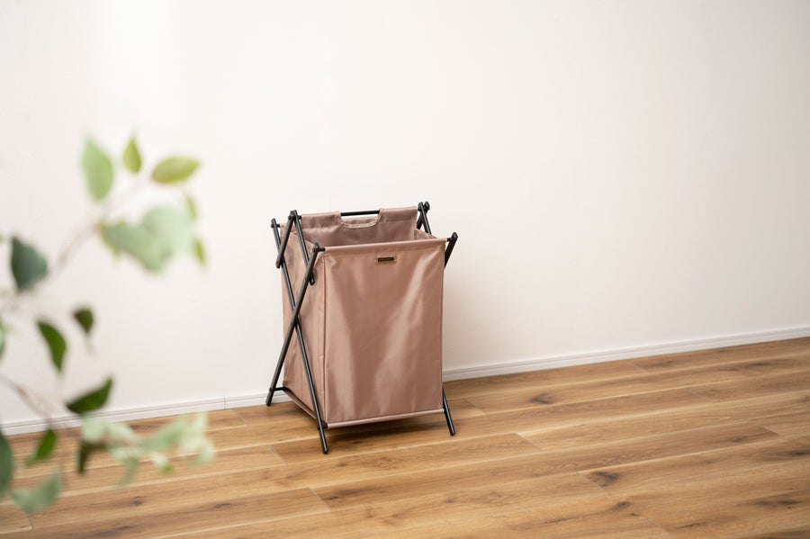 Folding Basket L Beige