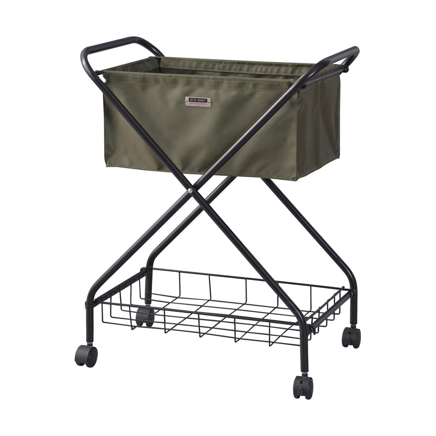 Folding basket wagon green