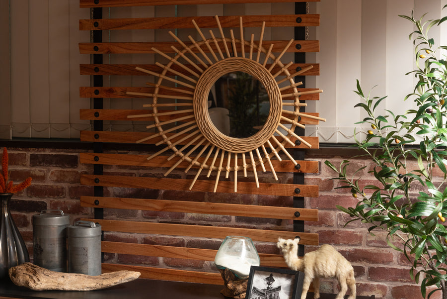 Rattan Mirror