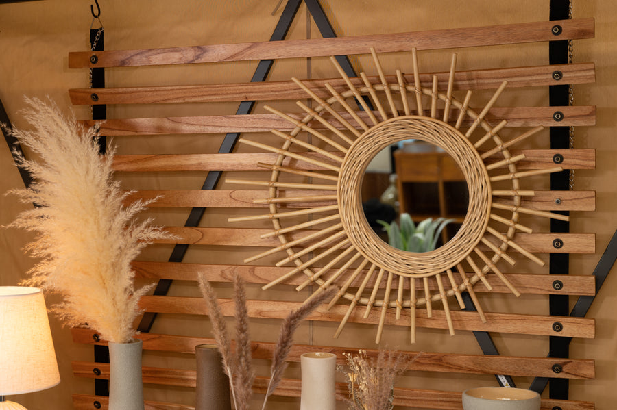 Rattan Mirror