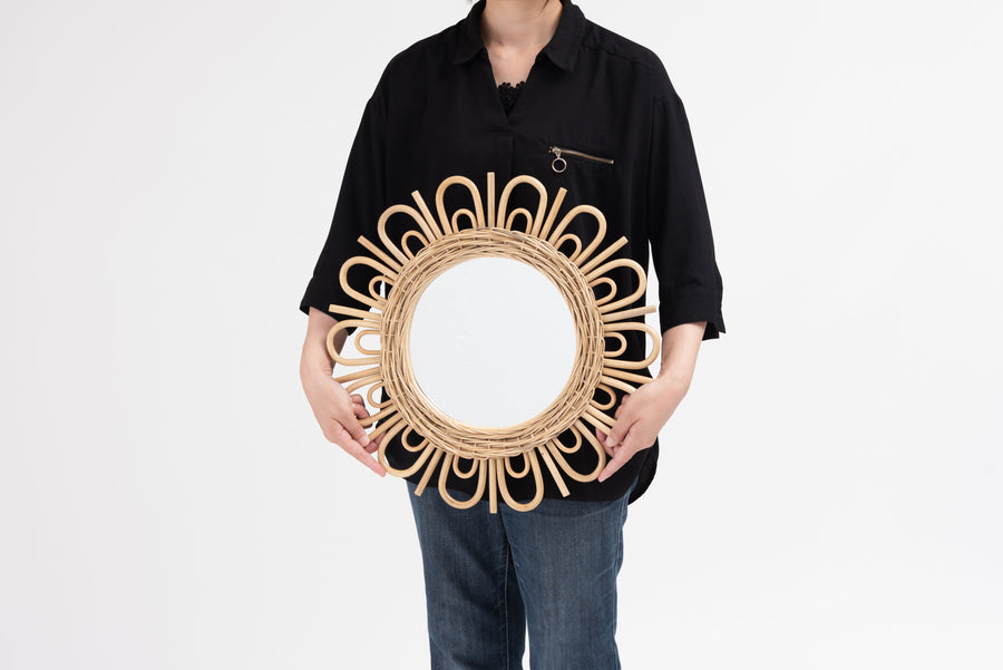 Rattan Mirror