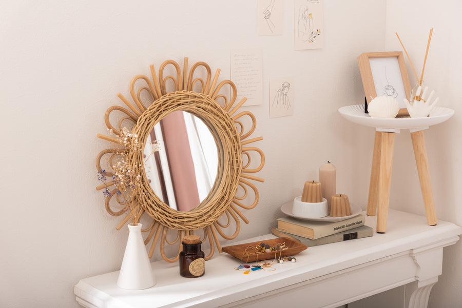 Rattan Mirror