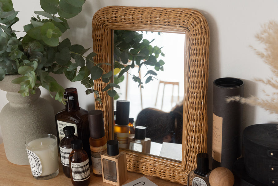 Rattan Mirror