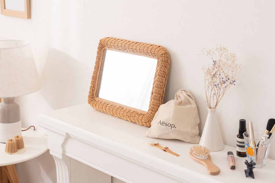 Rattan Mirror