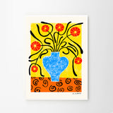 Madelen Möllard Flowers in Blue Vase A4