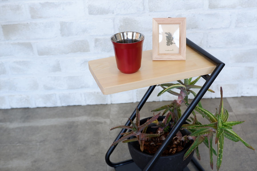 Iron Leg Side Table Low Black