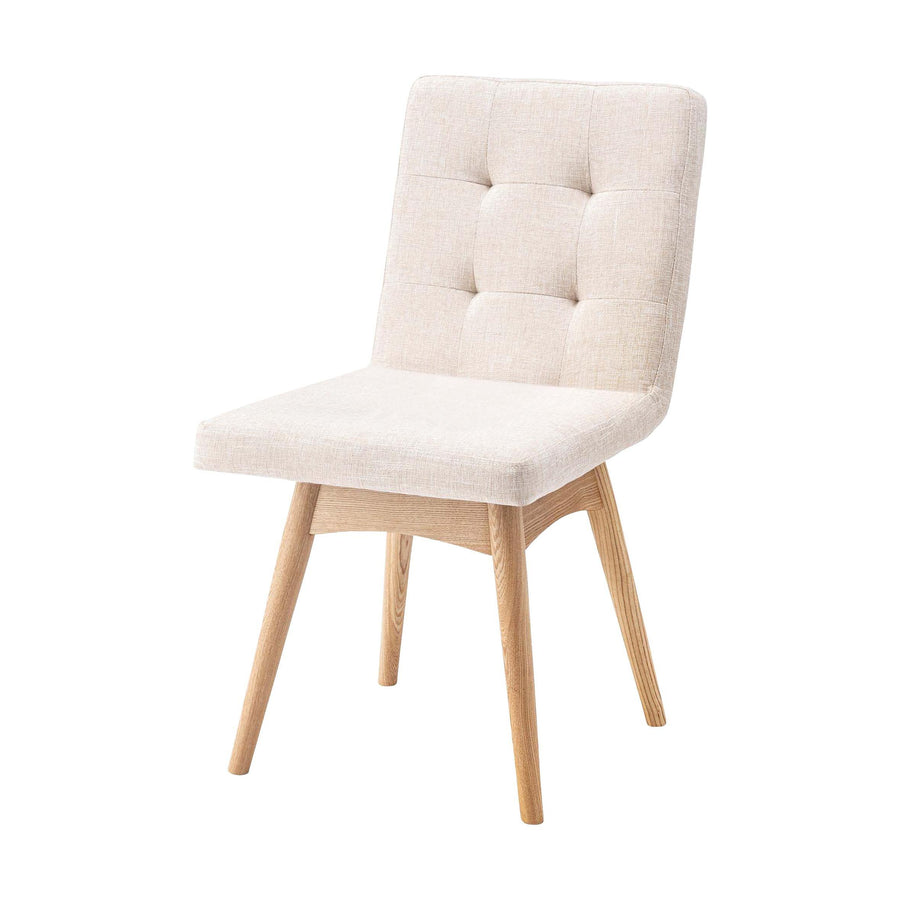 Swivel dining chair, ivory