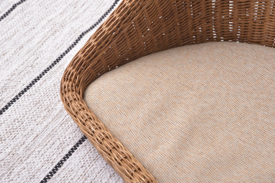 ラタン フロアチェア ブラウン