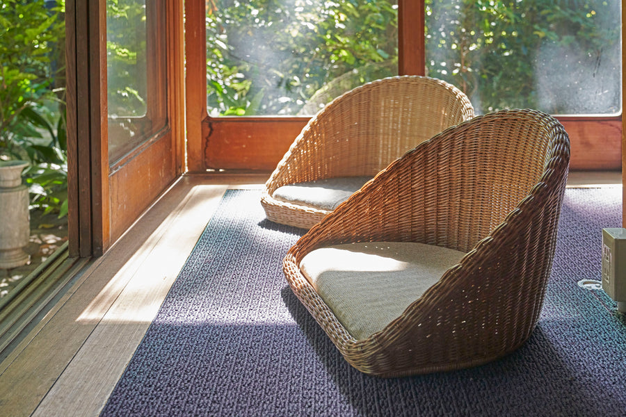 ラタン フロアチェア ブラウン