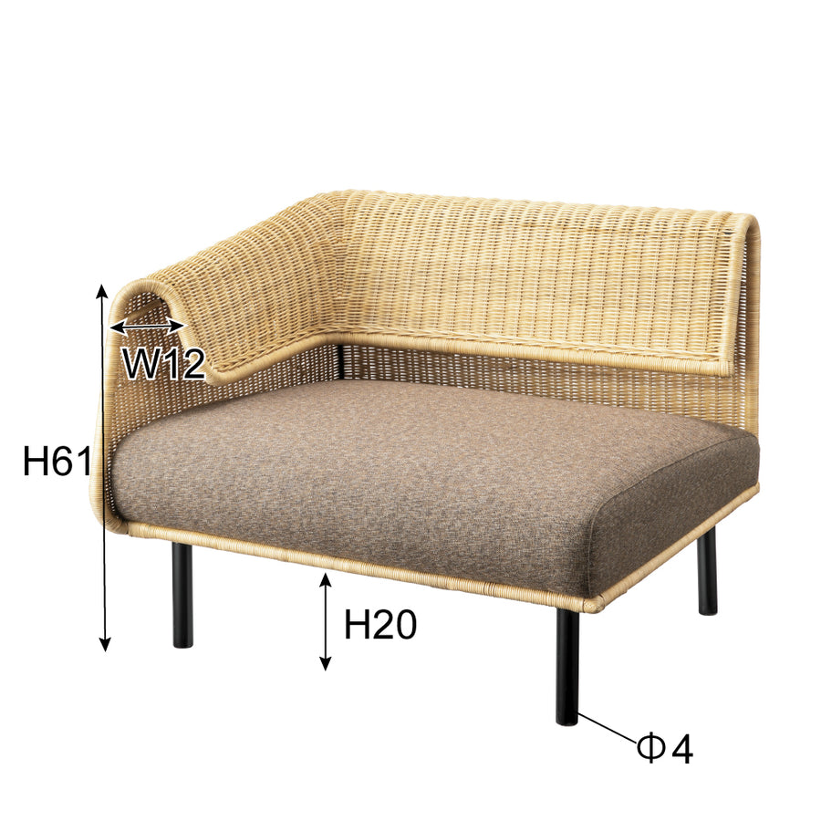 サンドラー 片肘 左 ナチュラル