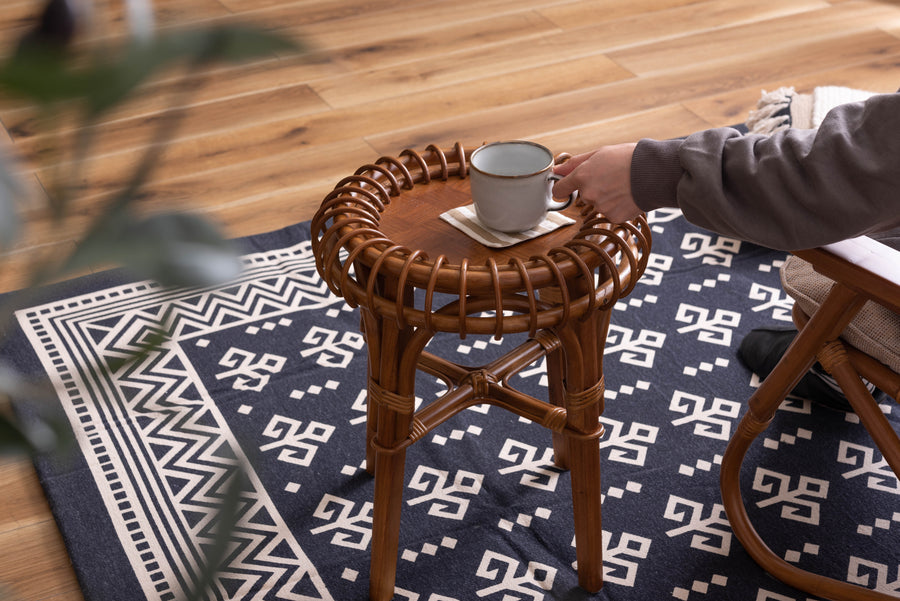 ラタンサイドテーブル ブラウン