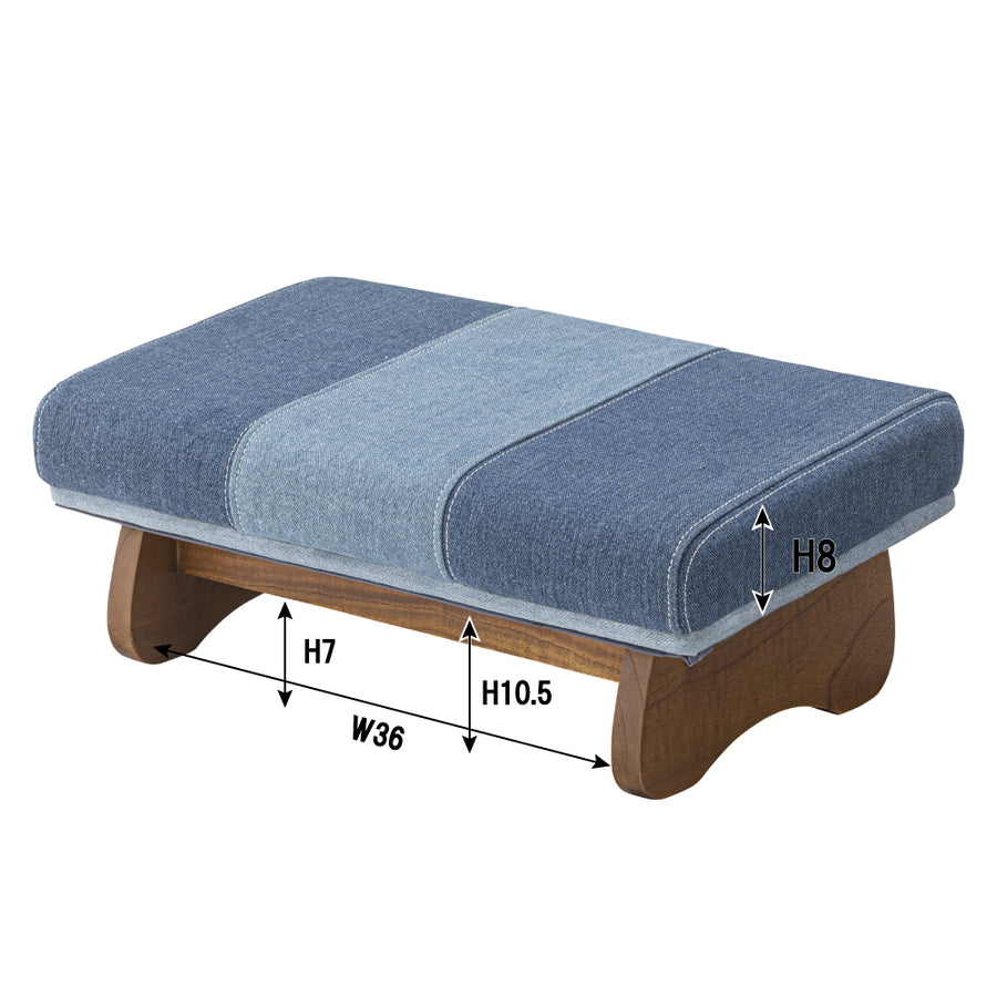 正座イス L デニムブルー